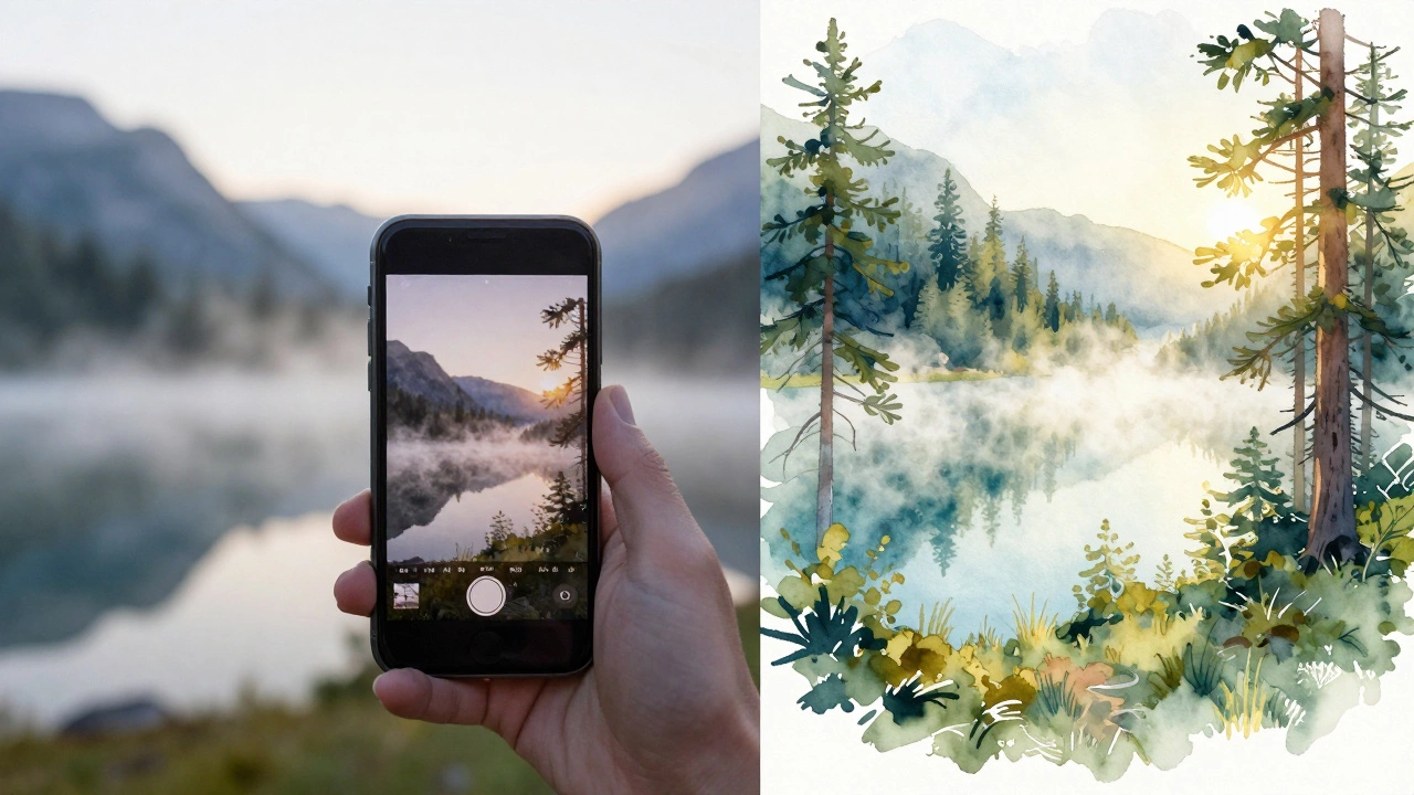 What app turns photos into landscape paintings? Top tools for turning pictures into art