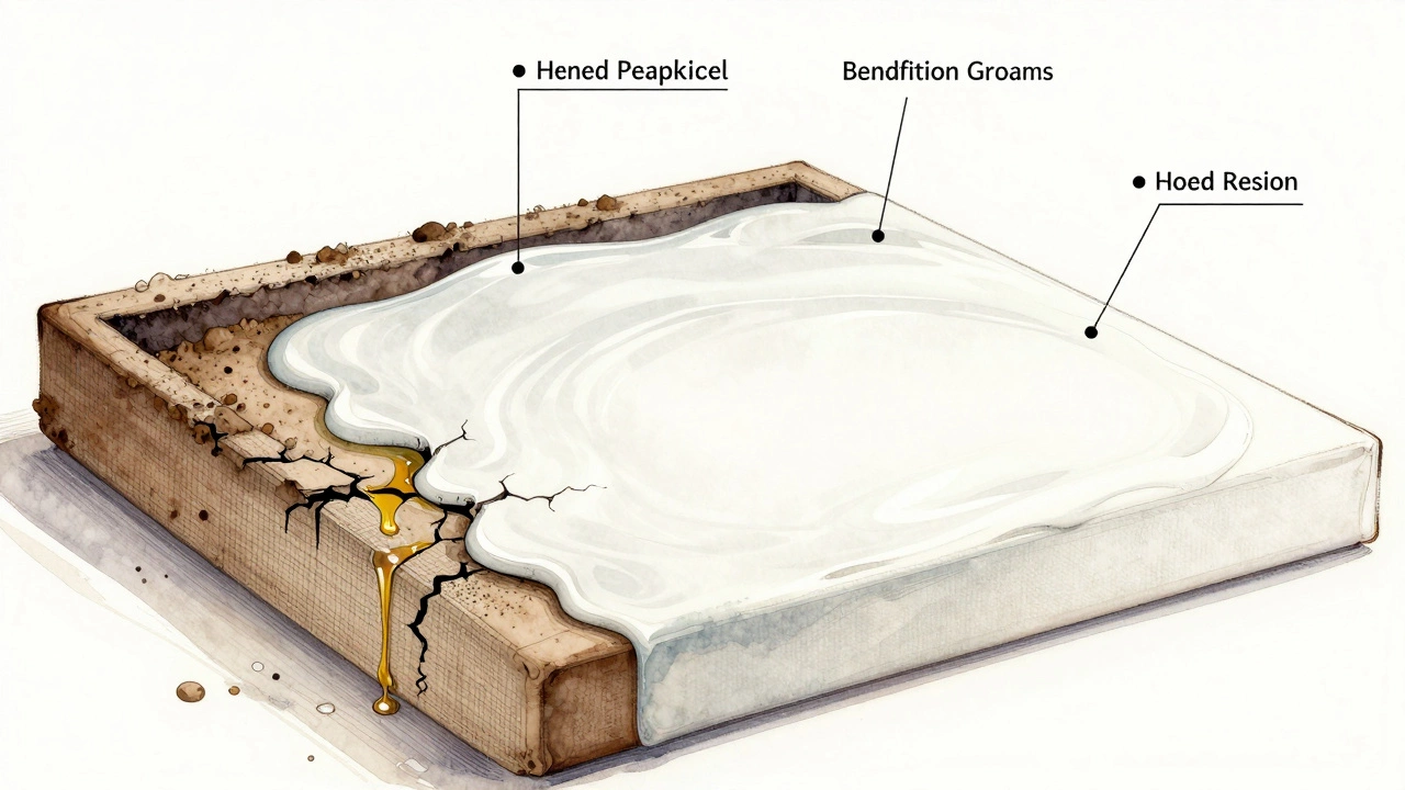 A canvas compared to a foundation: raw linen absorbing paint versus a sealed white barrier supporting clean color layers.