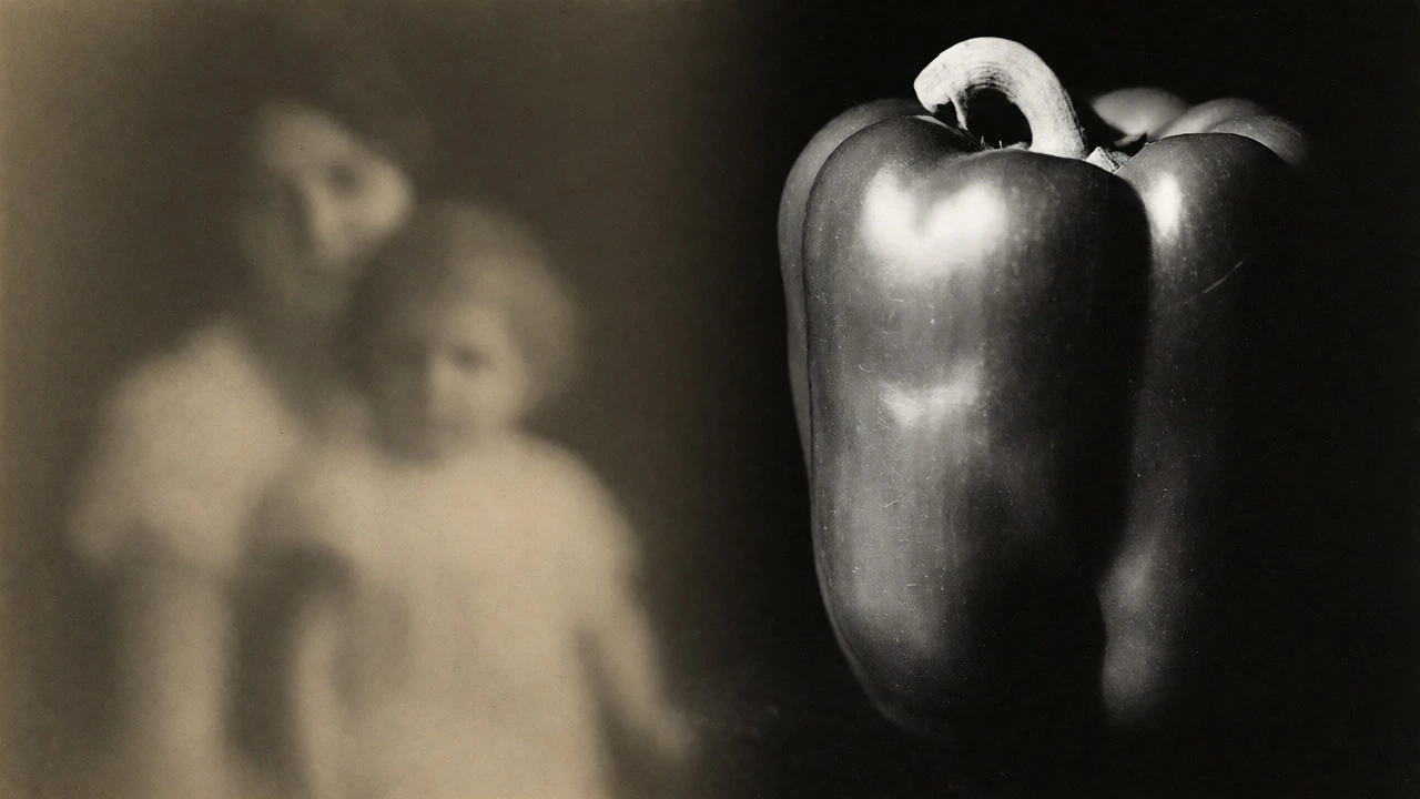 Split view contrasting soft Pictorialist portraits with sharp Straight Photography